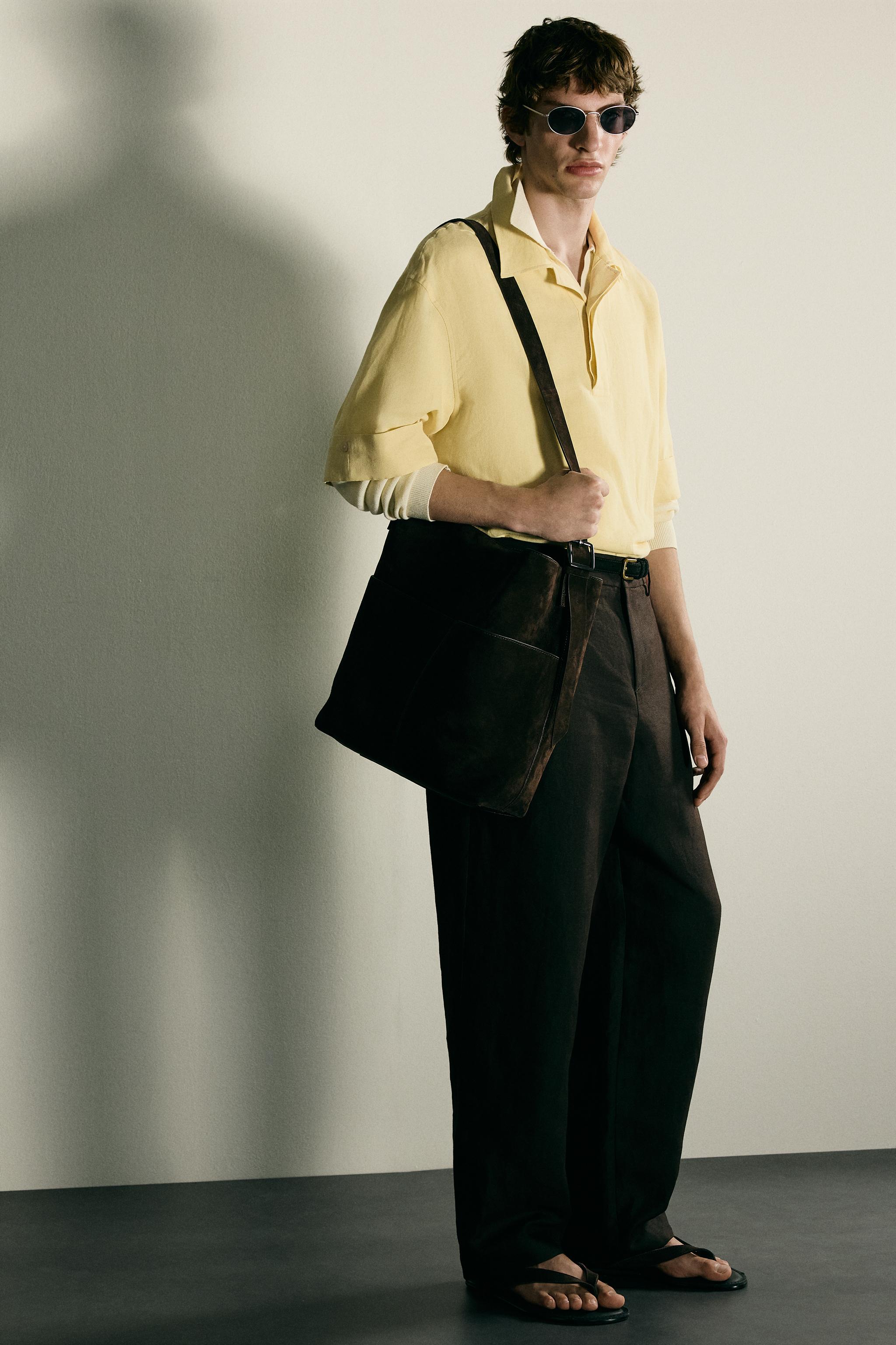 COTTON - LINEN POLO SHIRT